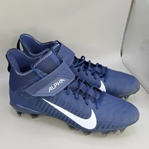 Nike Alpha Menace Pro 2 Mid Football Cleats Men's Size 13 Blue /White BV3945-404