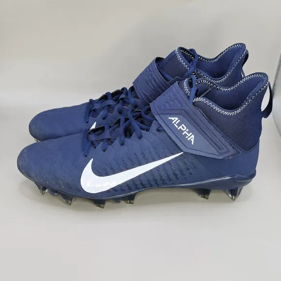 Nike Alpha Menace Pro 2 Mid Football Cleats Men's Size 13 Blue /White BV3945-404