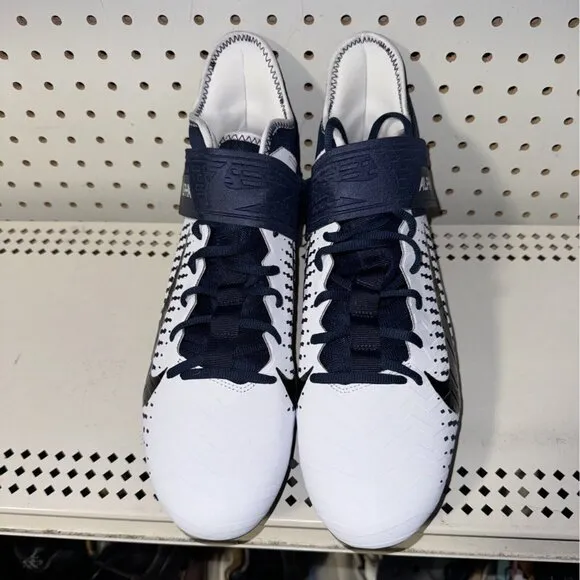 Nike Alpha Menace Pro 2 Mid Mens Football Cleats Size 12.5 Navy Blue White