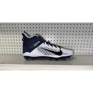 Nike Alpha Menace Pro 2 Mid Mens Football Cleats Size 12.5 Navy Blue White