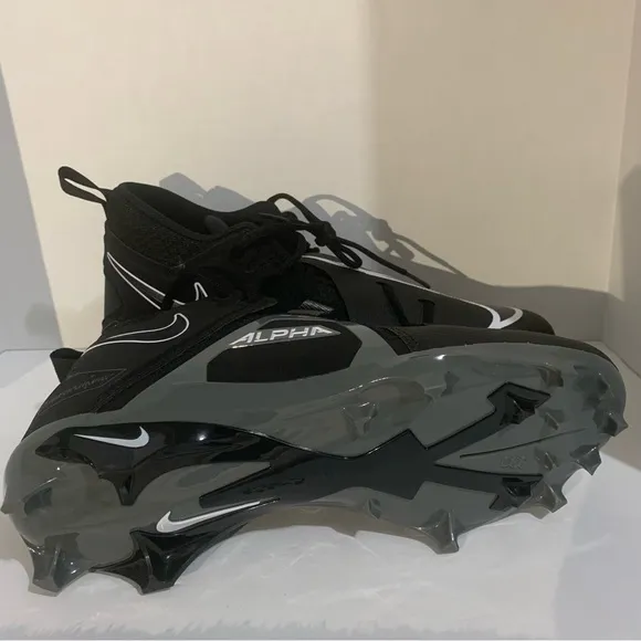 Nike Alpha Menace Pro 3 Black White Football Cleats‎