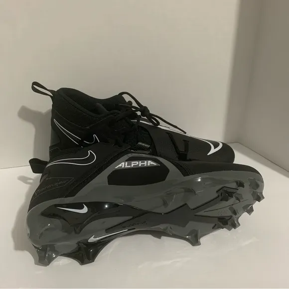 Nike Alpha Menace Pro 3 Black White Football Cleats‎