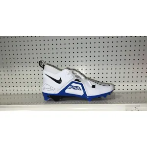 Nike Alpha Menace Pro 3 Mens Football Cleats Size 10 White Royal Blue Black