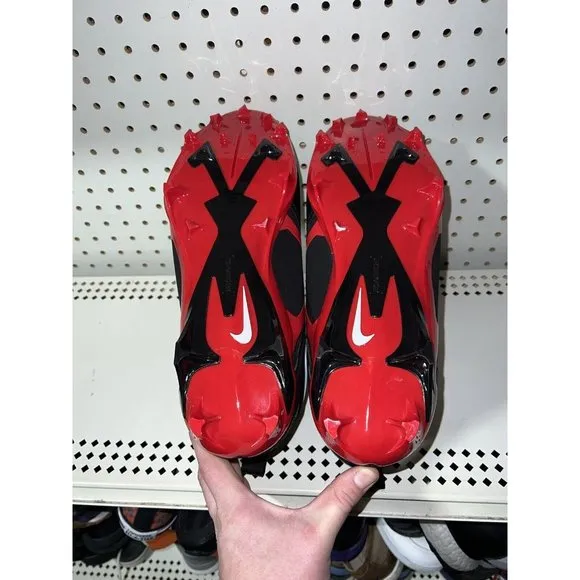 Nike Alpha Menace Pro 3 Mens Football Cleats Size 11 Black Red CT6649-004