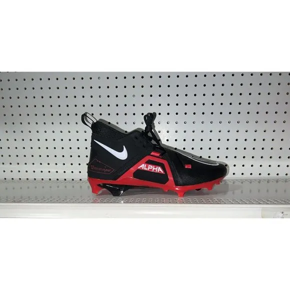 Nike Alpha Menace Pro 3 Mens Football Cleats Size 11 Black Red CT6649-004