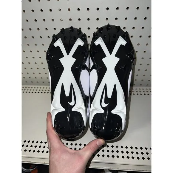 Nike Alpha Menace Pro 3 Mens Football Cleats Size 11 White Black CT6649-100