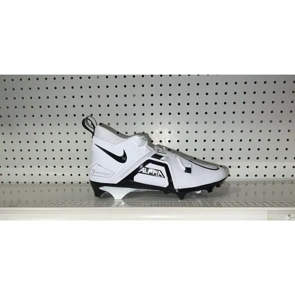 Nike Alpha Menace Pro 3 Mens Football Cleats Size 11 White Black CT6649-100