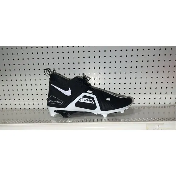 Nike Alpha Menace Pro 3 Mens Football Cleats Size 12 Black White CT6649-001