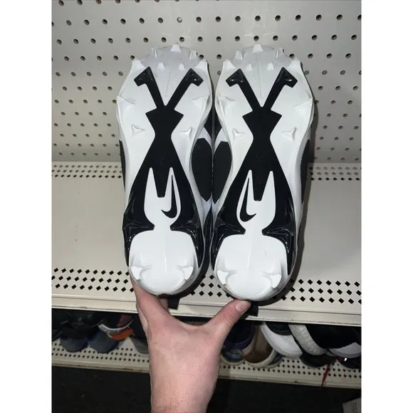 Nike Alpha Menace Pro 3 Mens Football Cleats Size 12 Black White CT6649-001