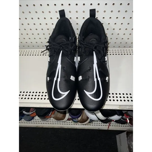 Nike Alpha Menace Pro 3 Mens Football Cleats Size 12 Black White CT6649-001
