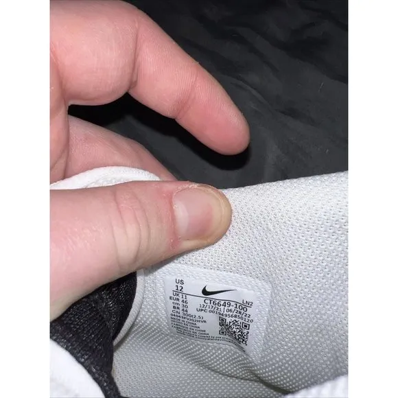 Nike Alpha Menace Pro 3 Mens Football Cleats Size 12 White Black CT6649-100