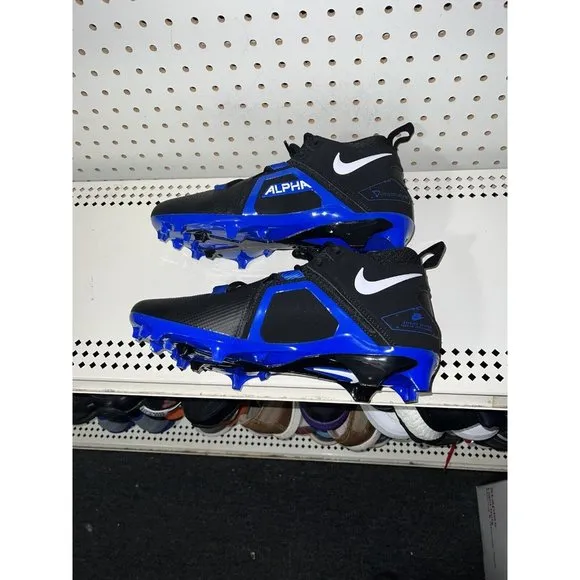 Nike Alpha Menace Pro 3 Mens Football Cleats Size 8.5 Black Blue CT6649-007