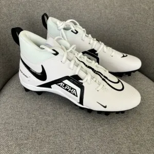 Nike Alpha Menace Varsity 3 Football Cleat White Black CV0586-100 Size 8.5‎