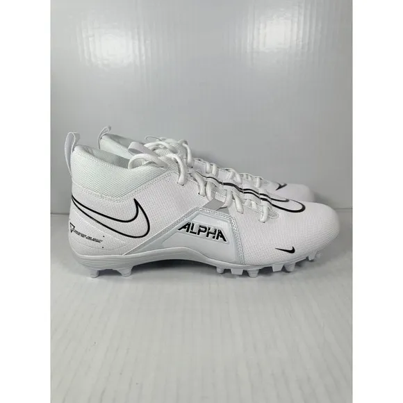 Nike Alpha Menace Varsity 3 White Football Cleats Mens Size 10 CV0586-109 NEW