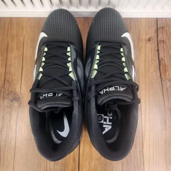 Nike Alpha Menace 4 Pro Football Cleats Men 13 Black Molded Sport FD7037-001 NEW