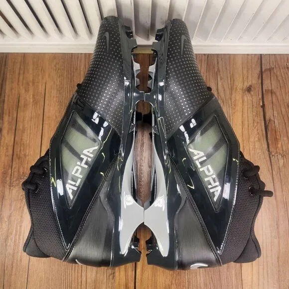 Nike Alpha Menace 4 Pro Football Cleats Men 13 Black Molded Sport FD7037-001 NEW