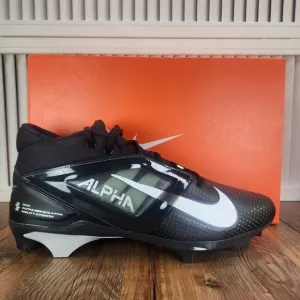 Nike Alpha Menace 4 Pro Football Cleats Men 13 Black Molded Sport FD7037-001 NEW