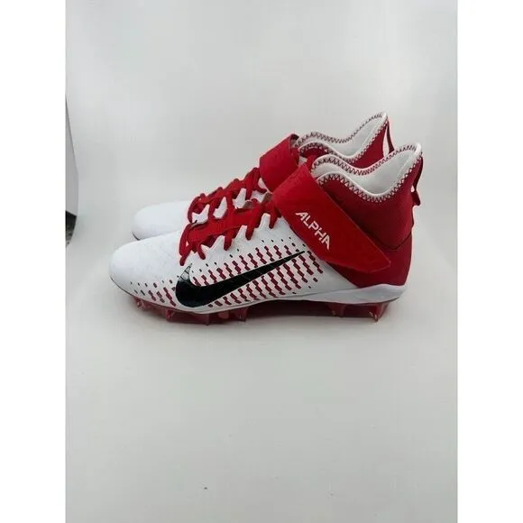 Nike Alpha Menace Pro 2 Mid Men's Size 10 Football Cleats Red White BV3945-105