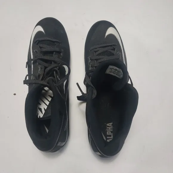 Nike Alpha Pro 2 3/4 TD Shoes Men's 16 Black Low Top Football Cleats.