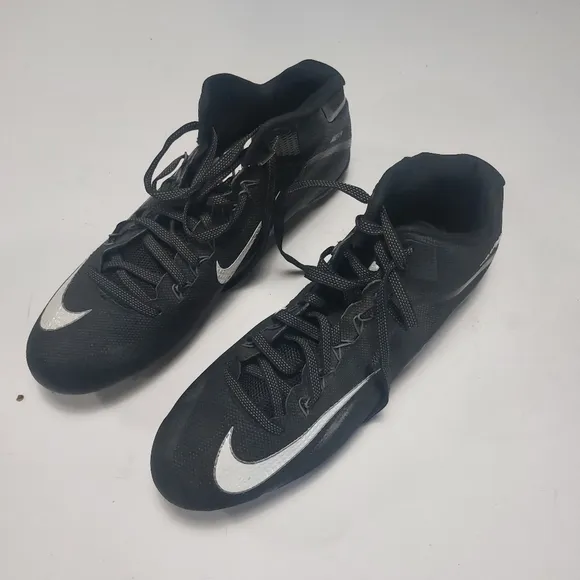 Nike Alpha Pro 2 3/4 TD Shoes Men's 16 Black Low Top Football Cleats.