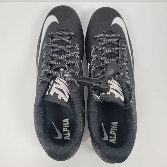 Nike Alpha Pro 2 TD Men's Black Football Cleats 719934-010 US Size 15 Like New