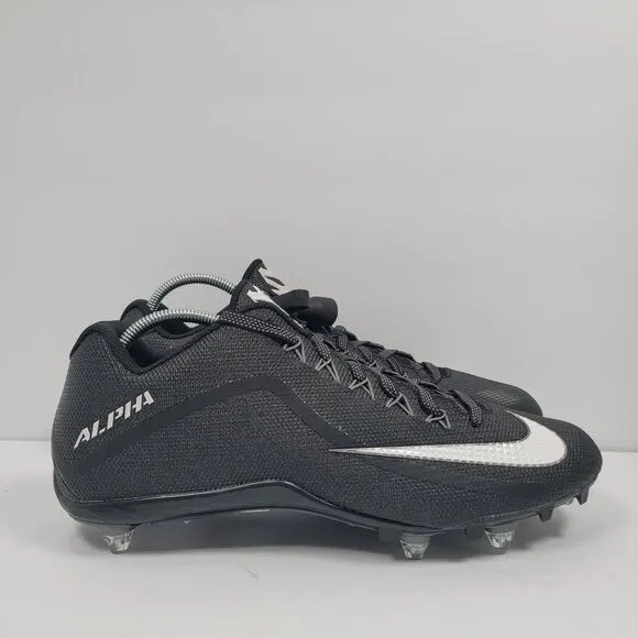 Nike Alpha Pro 2 TD Men's Black Football Cleats 719934-010 US Size 15 Like New