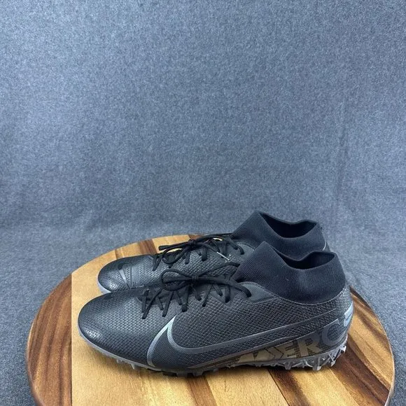Nike AT7978 001 Superfly 7 Academy TF Unisex Soccer Shoes Black Grey Sz 13