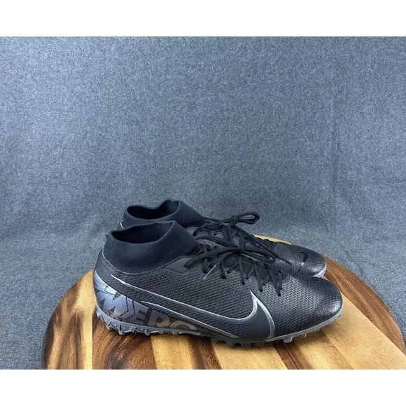 Nike AT7978 001 Superfly 7 Academy TF Unisex Soccer Shoes Black Grey Sz 13