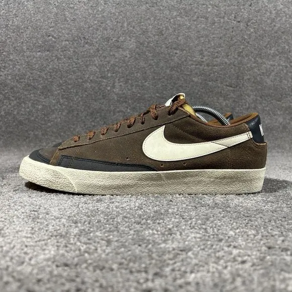 Nike Blazer Low '77 PRM Brown Black White Shoes Sneakers DX4433-200 Mens Size 11
