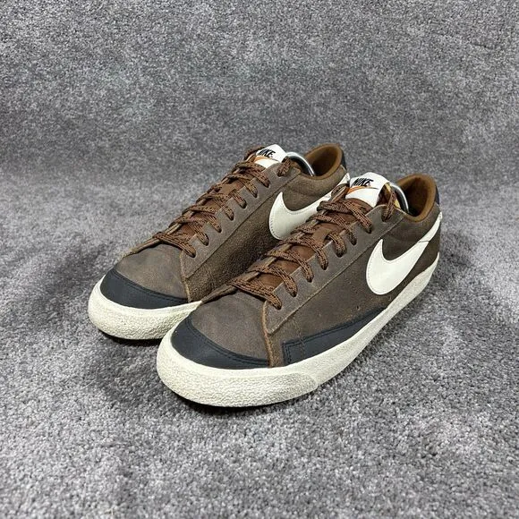 Nike Blazer Low '77 PRM Brown Black White Shoes Sneakers DX4433-200 Mens Size 11