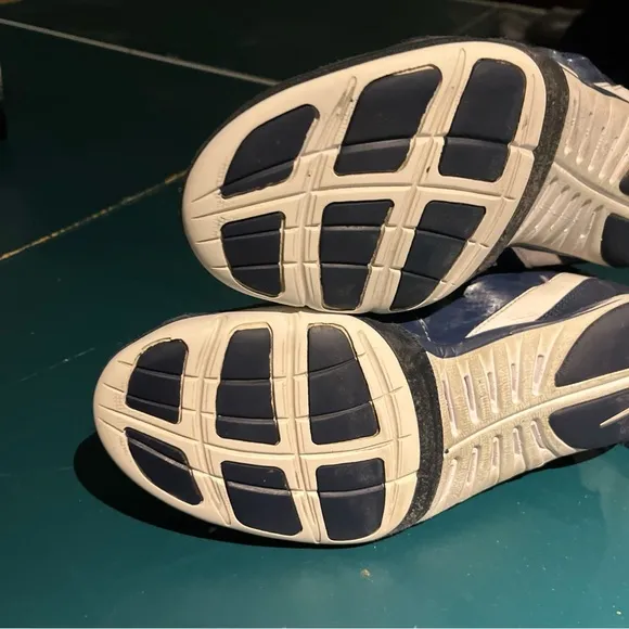 Nike Blue and Cream Freaks Wrestling Shoes