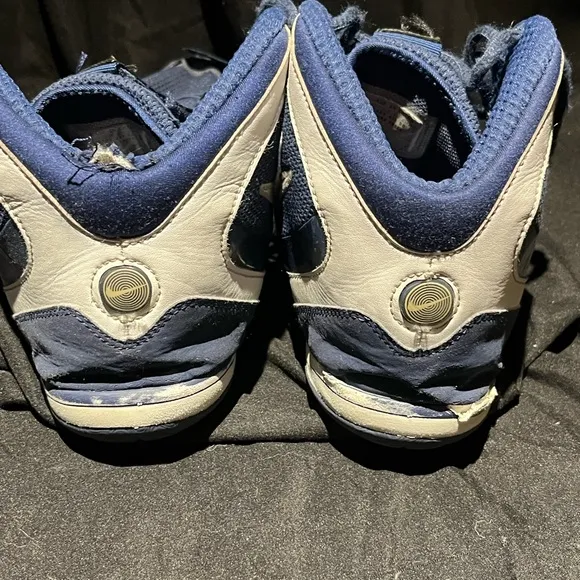 Nike Blue and Cream Freaks Wrestling Shoes