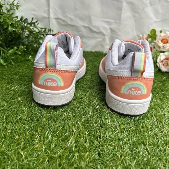 Nike Court Borough Low 2 SEOlder Kids' Shoes size 4.5Y new  White/Light Madder