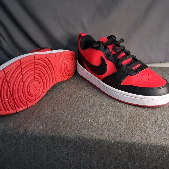 Nike Court Borough Low Recraft DV5456-600 Youth Size 7y Red and Black
