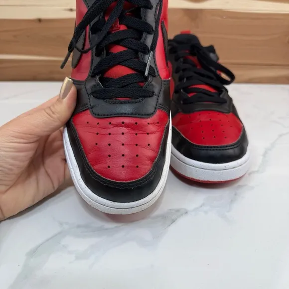 Nike Court Borough Low Recraft Red Black DV5456-600 Sneakers Size 7 Youth