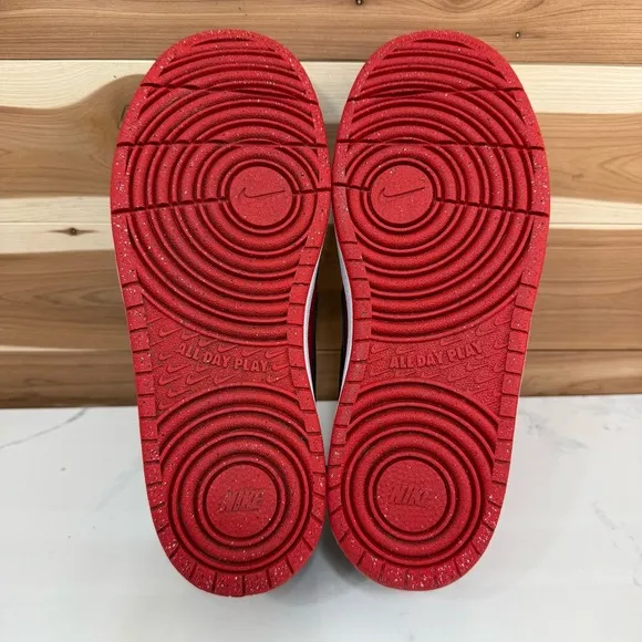 Nike Court Borough Low Recraft Red Black DV5456-600 Sneakers Size 7 Youth