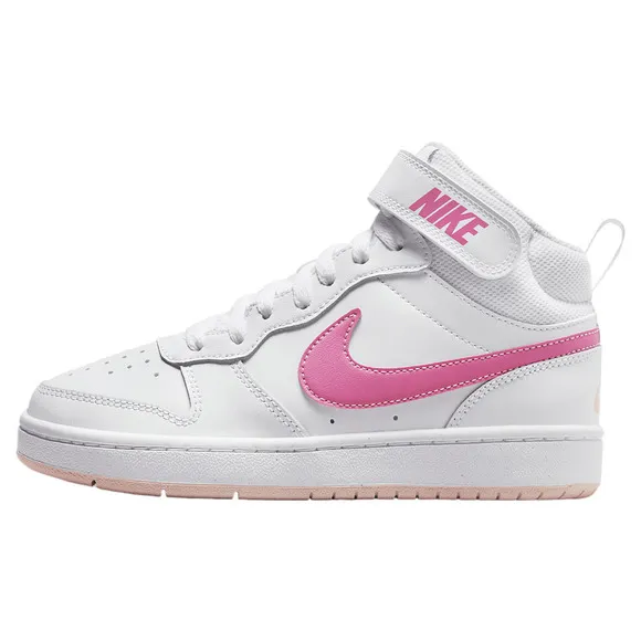 Nike Court Borough Mid 2 CD7782-116 Sneaker Kids 6.5 White Leather Shoes TF2761