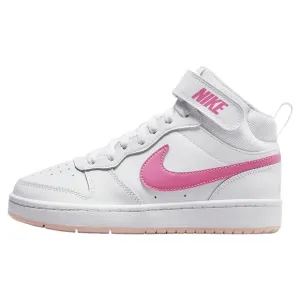Nike Court Borough Mid 2 CD7782-116 Sneaker Kids 6.5 White Leather Shoes TF2761