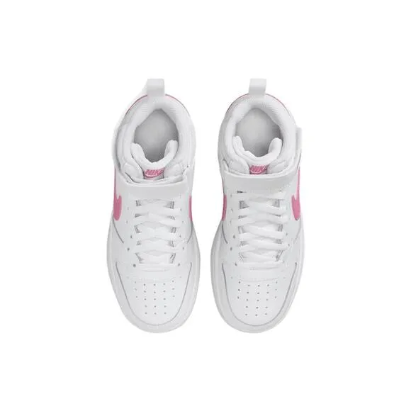 Nike Court Borough Mid 2 CD7782-116 Sneaker Kids 6.5 White Leather Shoes TF2761
