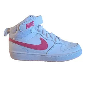 Nike Court Borough Mid 2 (GS) Girls Shoes Sneakers Various Sizes Wht/ Pinksicle