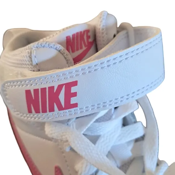 Nike Court Borough Mid 2 (GS) Girls Shoes Sneakers Various Sizes Wht/ Pinksicle