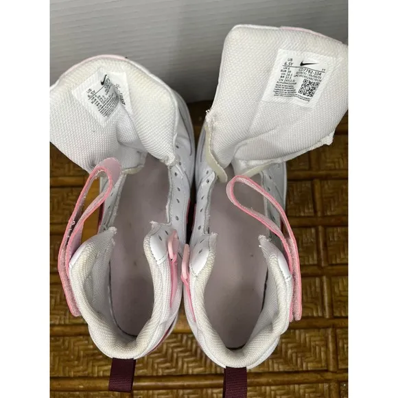 Nike Court Borough Mid 2 (GS) White/Dark Beetroot-Pink(CD7782 104) US SZ 6.5Y