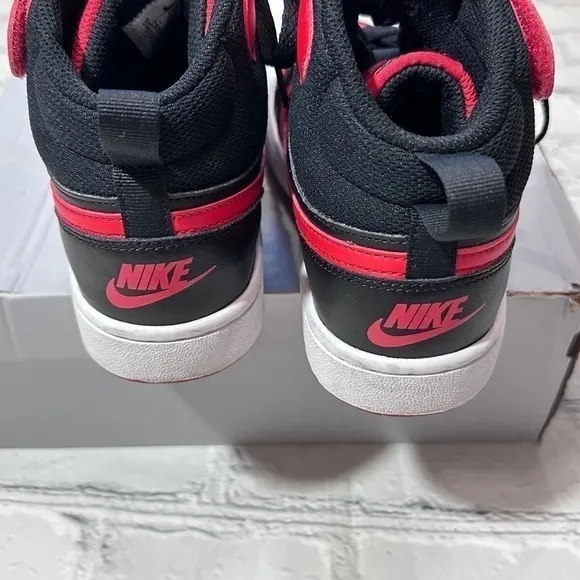 Nike Court Borough Mid 2 in Black and Red