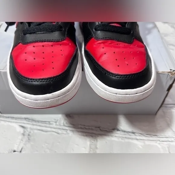 Nike Court Borough Mid 2 in Black and Red