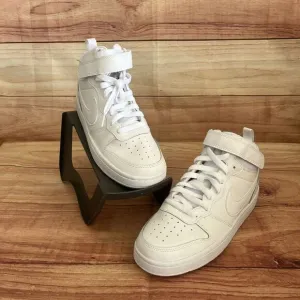 Nike Court Borough Mid 2 Kids 6.5Y/‎ 8 Women Retro Shoes White CD7782 100 NEW