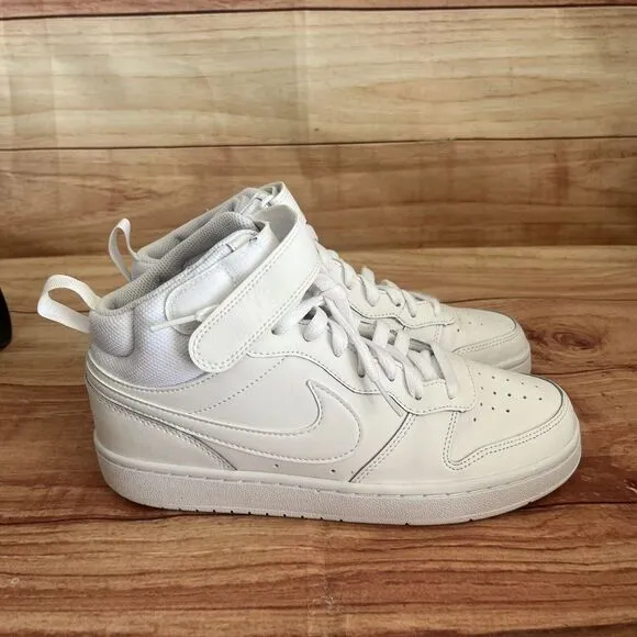Nike Court Borough Mid 2 Kids 6.5Y/‎ 8 Women Retro Shoes White CD7782 100 NEW