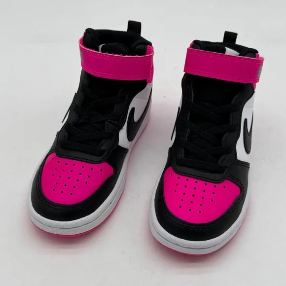 Nike Court Borough Mid 2 Pink Black Sneakers Size 11C