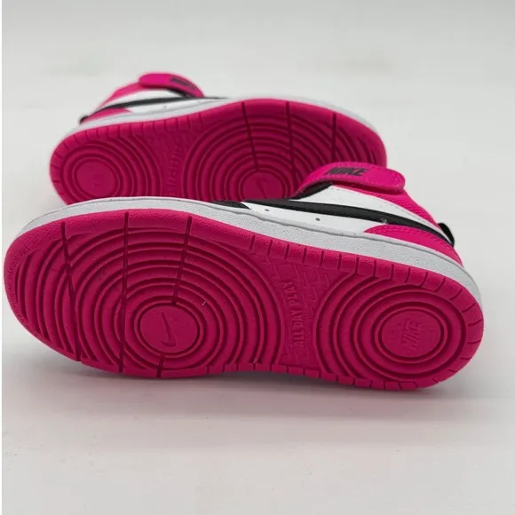Nike Court Borough Mid 2 Pink Black Sneakers Size 11C