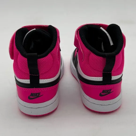 Nike Court Borough Mid 2 Pink Black Sneakers Size 11C