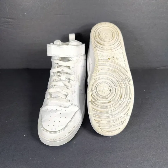 Nike Court Borough Mid 2 Youth White Basketball Retro Sneaker Youth Size GS 7Y
